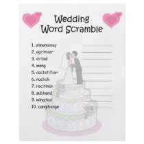 Wedding Word Scramble Full Color Flyer