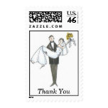 WeddingCartoon Thank You Postage Stamps