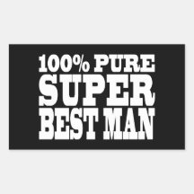 Weddings Favors Thanks : 100% Pure Super Best Man Stickers