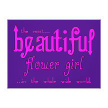 Weddings Favors & Tokens : Beautiful Flower Girl Stretched Canvas Print