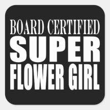 Weddings Favors Tokens & Thanks Super Flower Girl Sticker