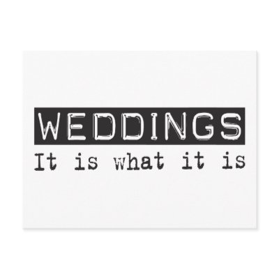 Weddings It Is Postcard