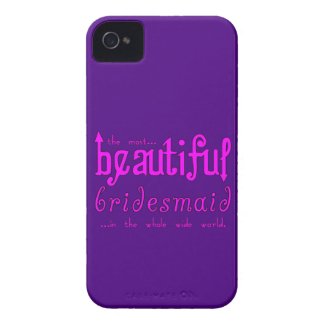 Weddings Party Favors Thanks Beautiful Bridesmaid Case-mate Iphone 4 Cases