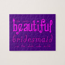 Weddings Party Favors Thanks Beautiful Bridesmaid Puzzle