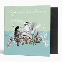 Weddng Planner Binder Vintage Love Birds