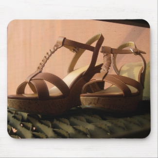 Wedge Heel Sandals Mouse Pad