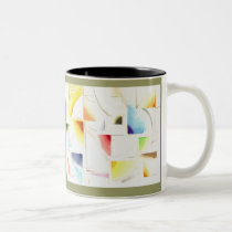 "Wedges" Watercolor mugs