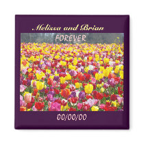 Weding Favors magnets Bride Groom Name Forever