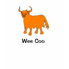 wee highland cow t shirt design