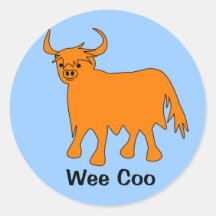 "Wee Coo" Scottish Highland Cow sticker