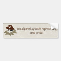 Wee Pirate Proud Pirate Parents Bumper Sticker