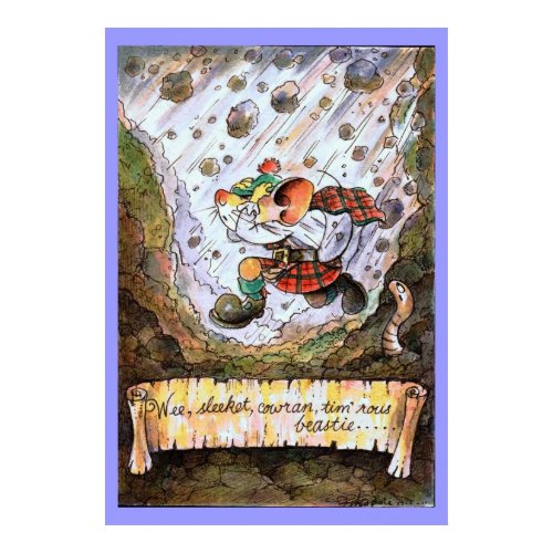 Wee, Sleekit, cowran, tim'rous beastie print
