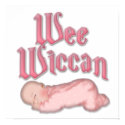 Wee Wiccan New Born Baby Shower Gift Poster posters