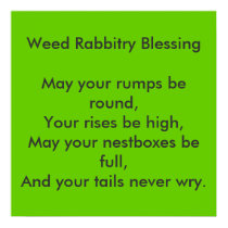 Weed Rabbitry posters