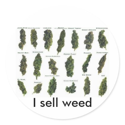 Weed Round Sticker by intheass