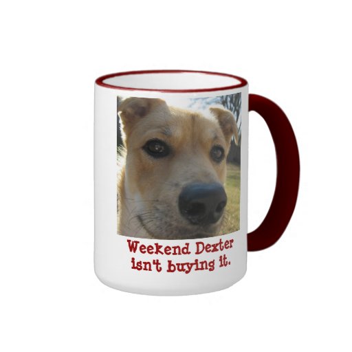 Weekend Dexter Mug on a mug