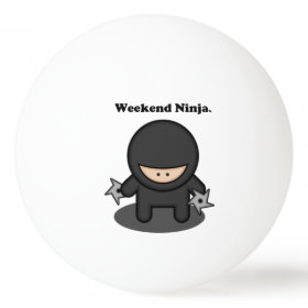 Weekend Ninja Cute Fighter Cartoon Ping Pong Ball