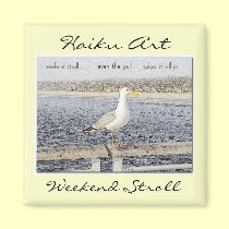 Weekend Stroll Haiku Art Magnet