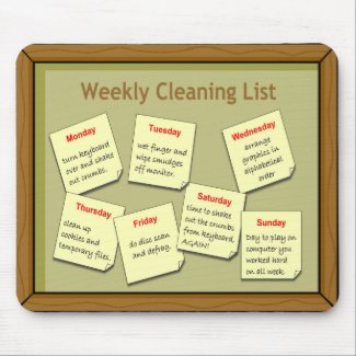 cleaning schedule