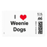Weenie Dogs Postage Stamp