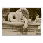 Weeping Angel in Sepia Sympathy Card