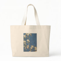 Weeping Cherry and Bullfinch, Hokusai, 1834 Canvas Bags
