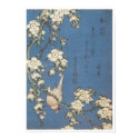 Weeping Cherry and Bullfinch, Hokusai, 1834 posters