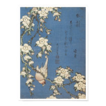Weeping Cherry and Bullfinch, Hokusai, 1834 posters by japaneseartmall Weeping Cherry and Bullfinch, Hokusai, 1834 posters