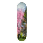 Weeping Cherry and Evergreen Custom Skateboard