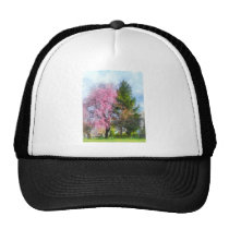 Weeping Cherry and Evergreen hats