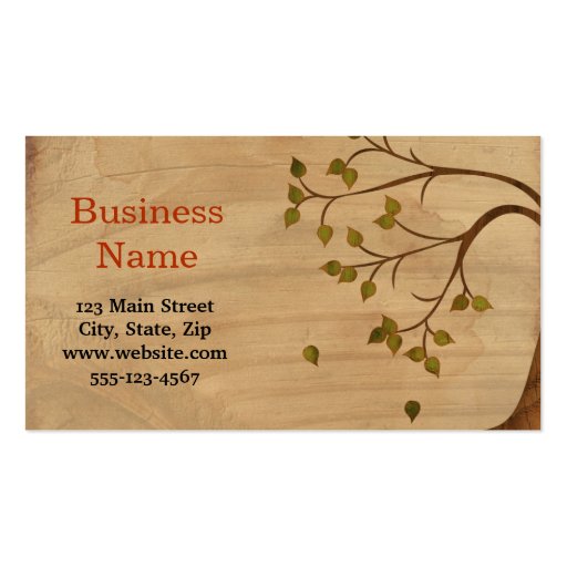 Weeping Willow Business Card Template (front side)