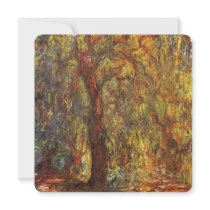 Weeping Willow by Claude Monet Custom Invitations