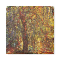 Weeping Willow by Claude Monet Refrigerator Magnet
