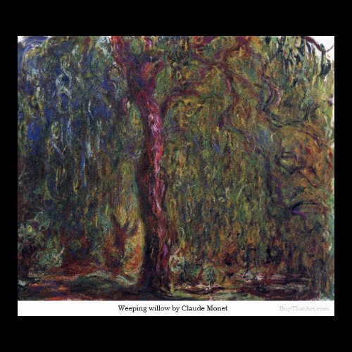 Weeping willow by Claude Monet Poster