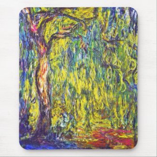 Weeping Willow Claude Monet Mouse Pad