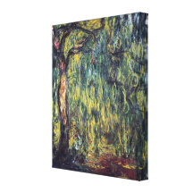 Weeping Willow II by Monet, Vintage Impressionism Gallery Wrapped Canvas
