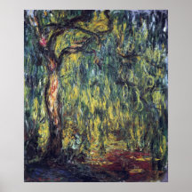 Weeping Willow II by Monet, Vintage Impressionism Posters