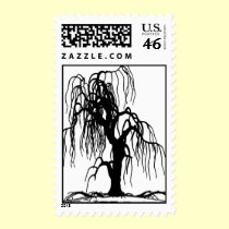 WEEPING WILLOW POSTAGE STAMPS