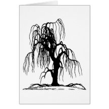 Weeping Willow Tree Greeting Card