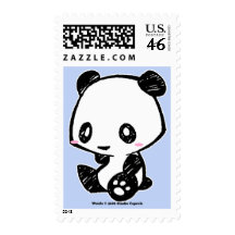 Weetle Panda Postage Stamps