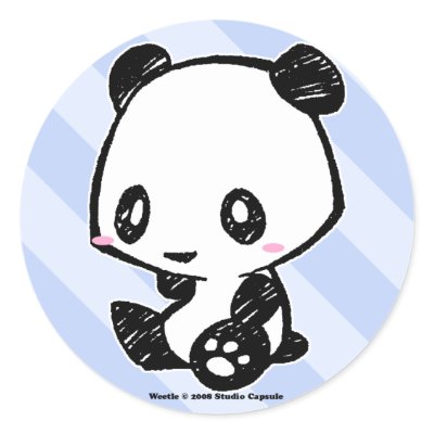 Weetle Panda Stickers by Studio_Capsule