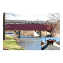 Wehr Mill Covered Bridge: Two Views - poster posters by almedic104 Wehr Mill Covered Bridge: Two Views - poster posters