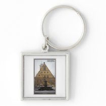 Weiden id Opf - Snowfall at the Rathaus Key Chains