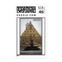 Weiden id Opf - Snowfall at the Rathaus Postage Stamp