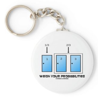Weigh Your Probabilities (Three Doors) keychain