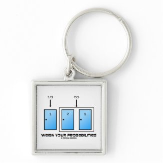 Weigh Your Probabilities (Three Doors) keychain