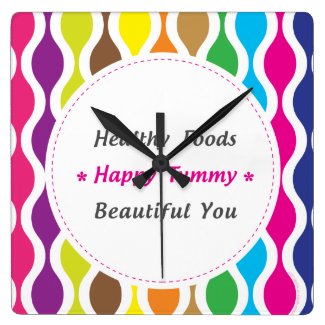 Weight & Health Conscious Square Wallclocks