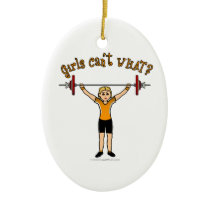 Weight Lifter (Blonde) Ornament