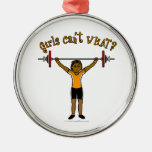Weight Lifter (Dark) Christmas Ornaments
