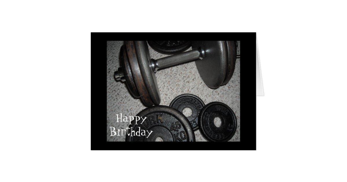 Weight Lifting Birthday Design Card Zazzle